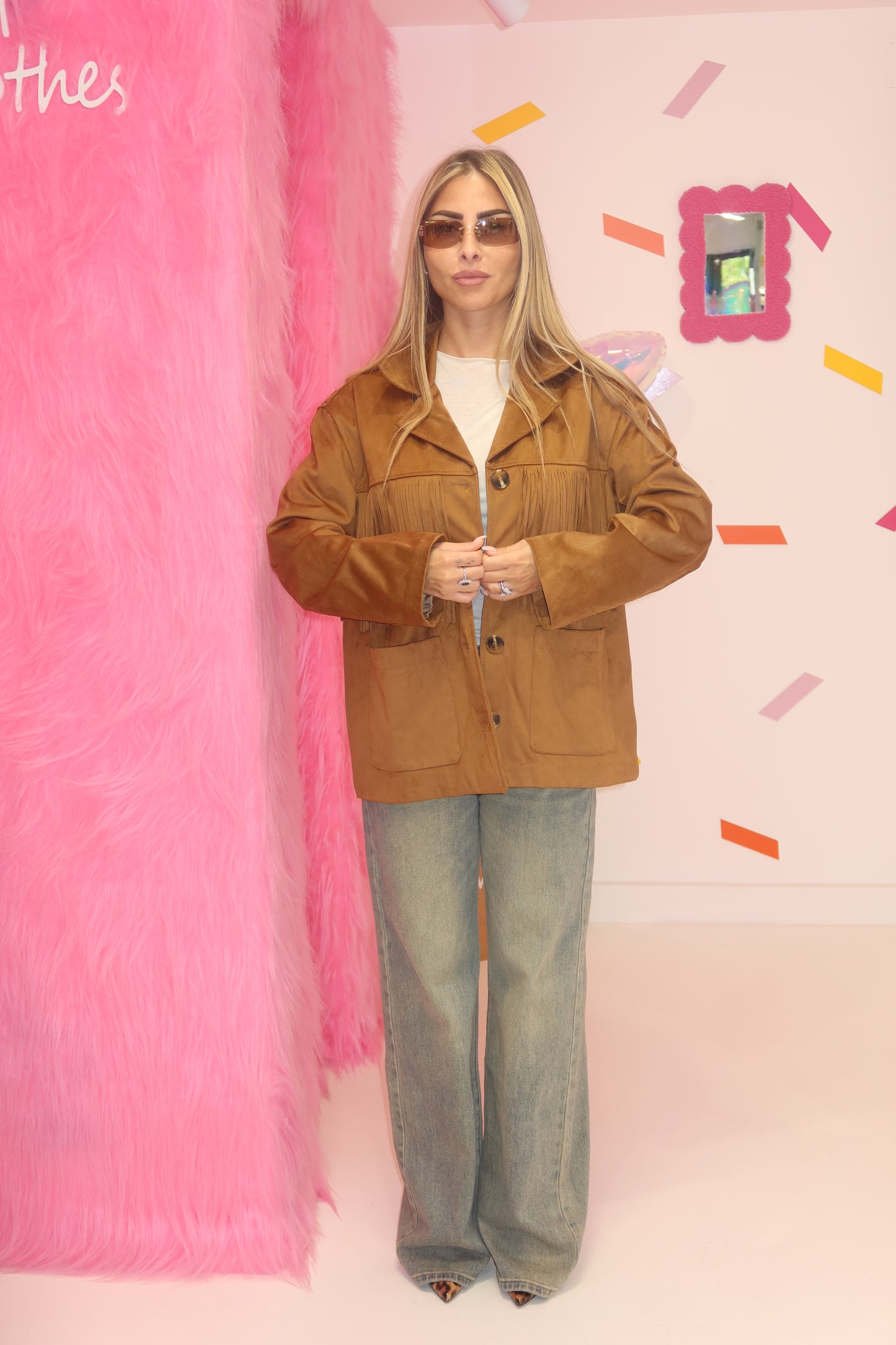 Giacca Suede Frange