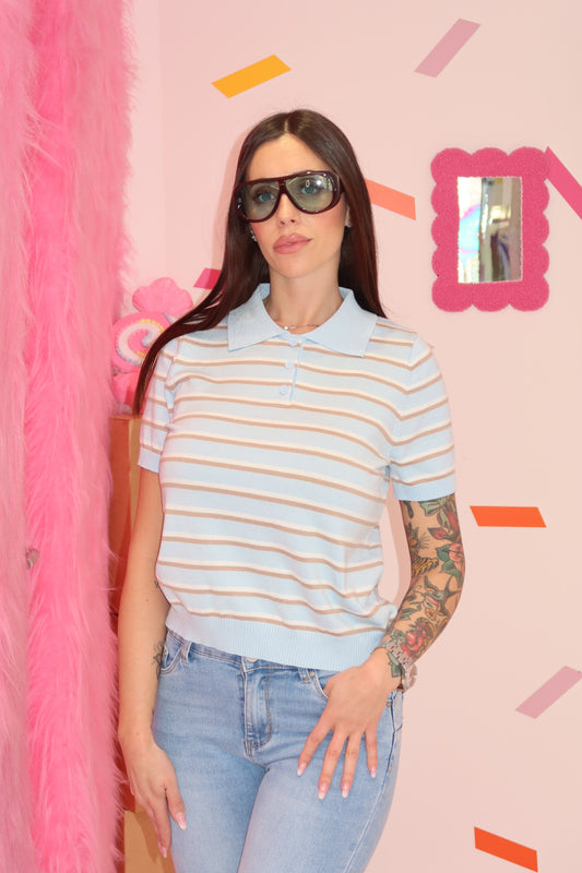 Polo Righe Manica Corta