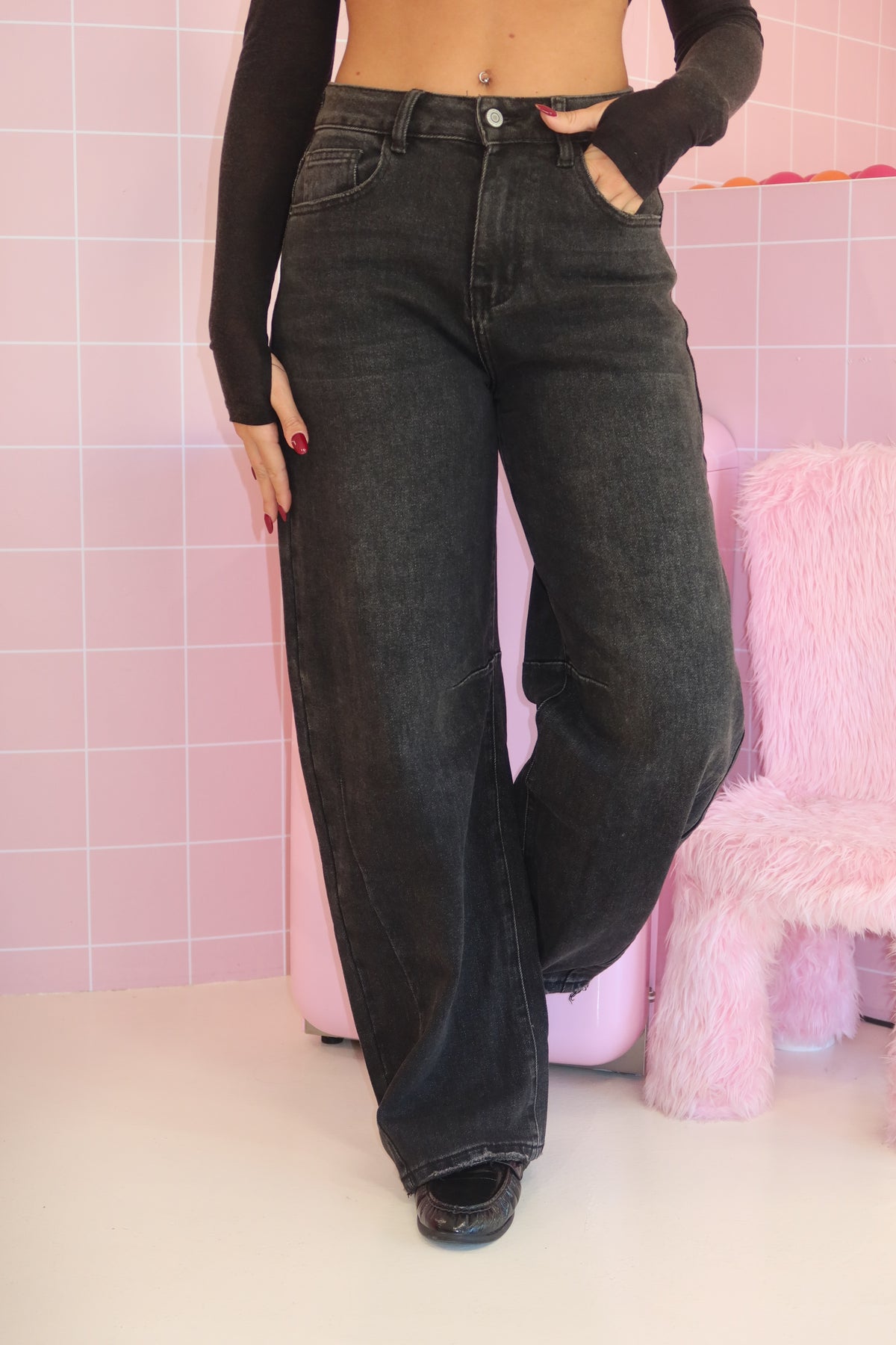 Jeans Noir Barrel