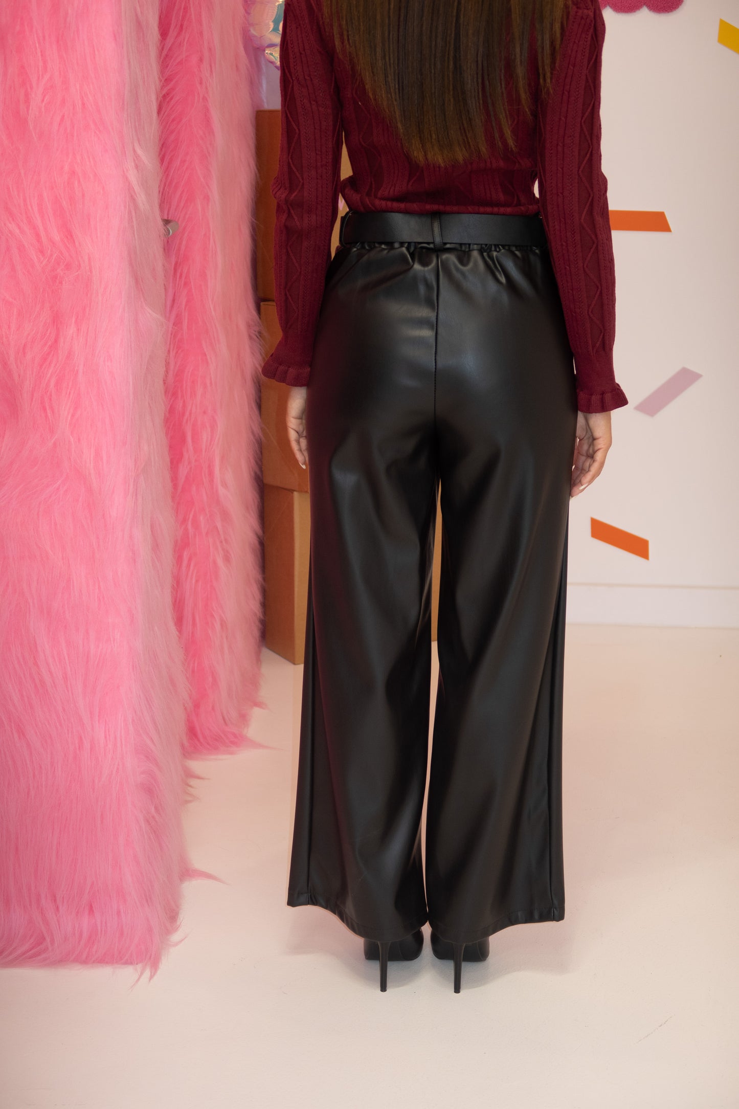 Pantaloni Ecopelle Cinta