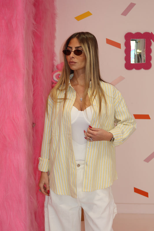 Camicia Righe Gialla
