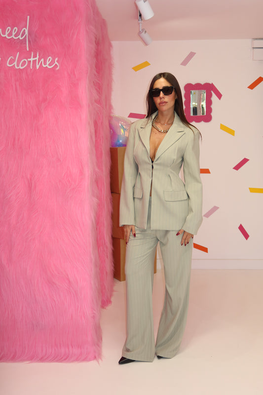 Tailleur Gessato Menta