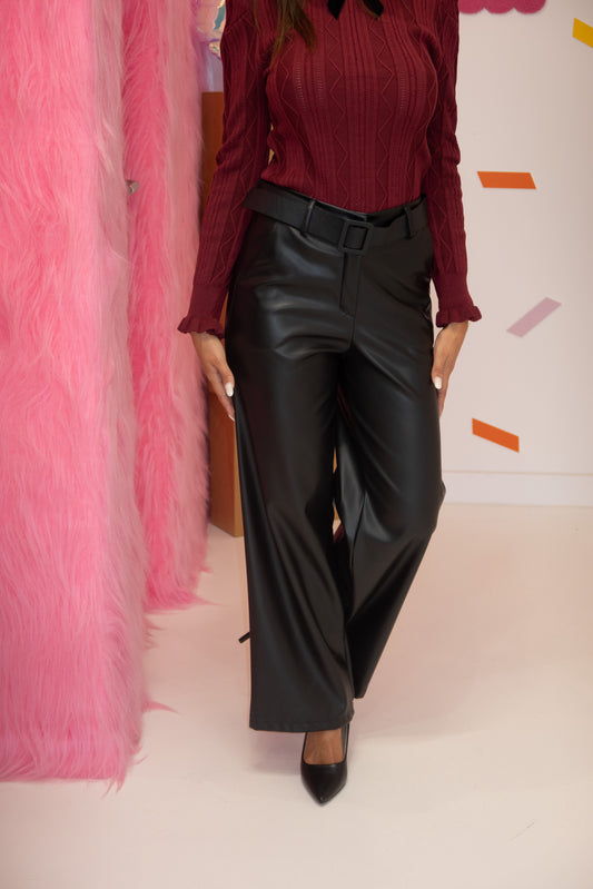 Pantaloni Ecopelle Cinta