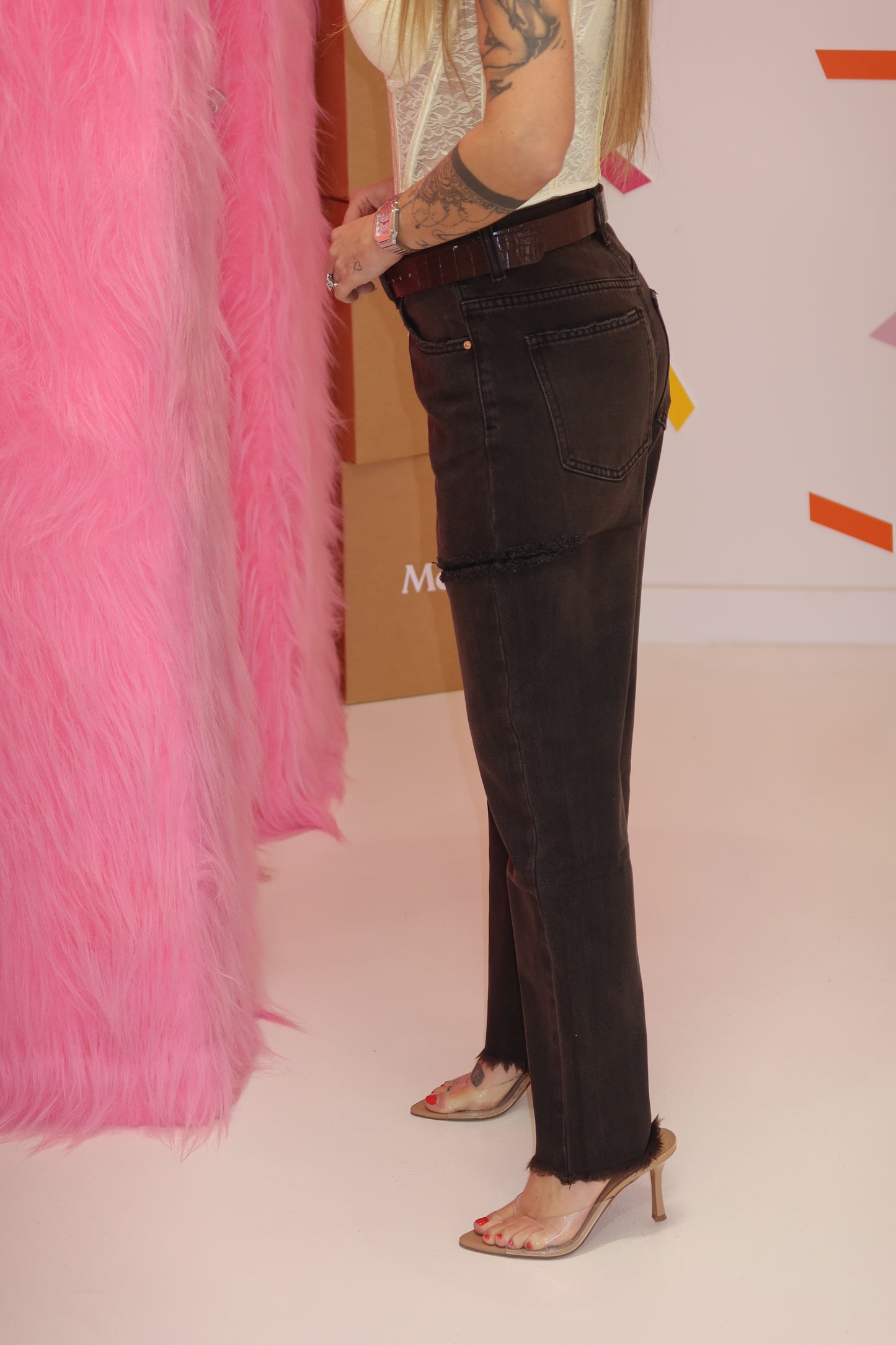 Jeans Strappi Brown