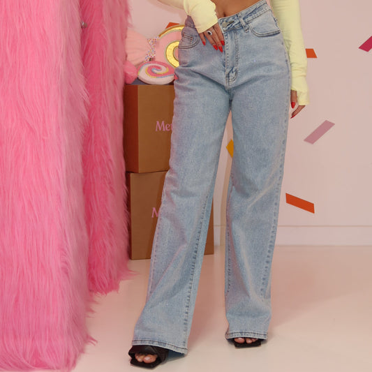 Jeans Strass White